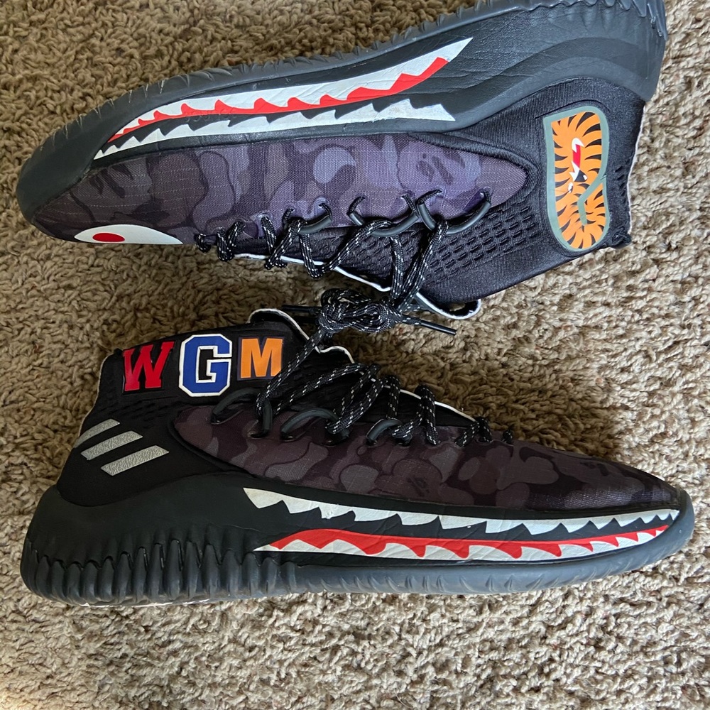 😎😎SOLD😎😎Adidas DAME 4 BAPE Black Camo - Picture 15 of 16